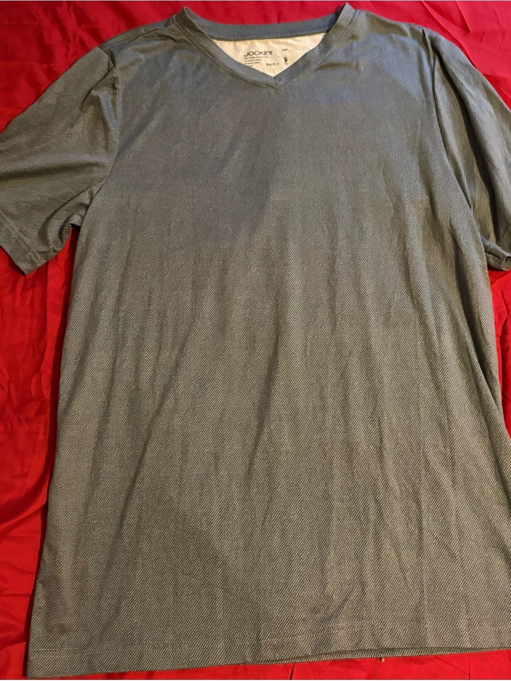 Jockey men’s size small gray blue v neck top